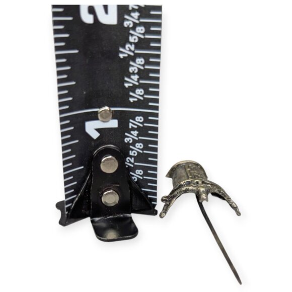 Antique PD Beckwith Round Oak Stove Advertising Silver Stick Pin 2.5" - Picture 7 of 11